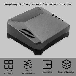 (ShoppingEverydays) Argon One M.2 caja de Metal SSD adaptador ventilador de refrigeración caja para Raspberry Pi 4B (5)
