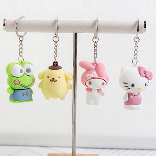 CHARLES12 Cute Kuromi Keychain Jewelry Cinnamoroll Keyring Keychain Pendant Figure Toy Bag Pendant My Melody Anime Character Kids Gift Creativity 3D Stereo Keychain (5)