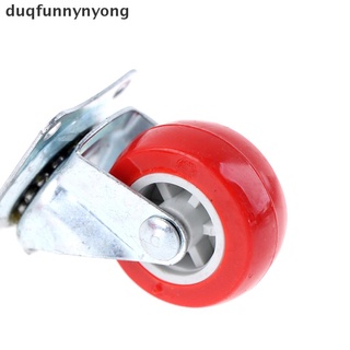 [du] 4 ruedas para muebles de 1,5 pulgadas, ruedas de goma roja, rueda giratoria (3)