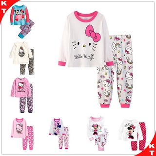 [kitty] niñas bebé de dibujos animados minnie cat servicio a domicilio traje de aire acondicionado traje pijamas (1)
