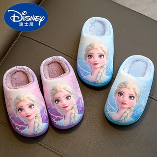Disney Frozen Otoño Invierno Anime Niños Zapatillas De Algodón Caliente Anna Elsa Princesa De Dibujos Animados Niño Niña Interior Casa Zapatos