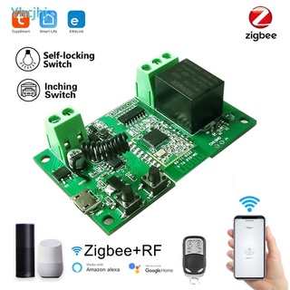【ready】 1/2CH Zigbee Smart Light Switch Module DC 5/12/32V RF433 Receive 10A Relays Work with Alexa Google Assistant yhcjhj