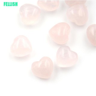 (Fel) 1 pza colección De piedras Preciosas De Cristal Rosa y corazón natural/dorado Para colección (6)