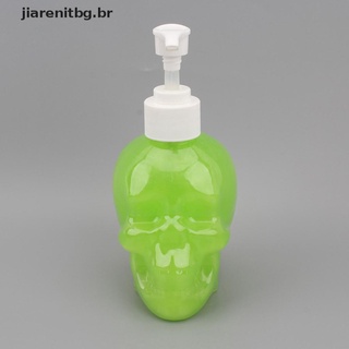 Jia 350ml creativo cráneo baño dispensador de jabón ducha champú botella rellenable.