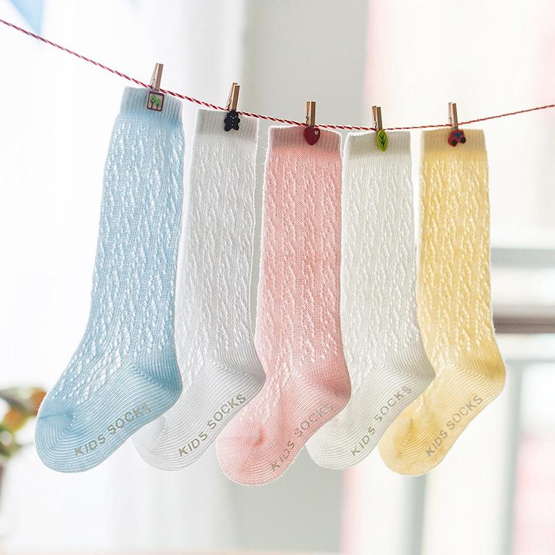 calcetines de bebé de encaje para niñas/medias de malla para niños/calcetines sueltos de algodón liso