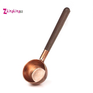 Cuchara de medición de grano de café de madera maciza de cobre cuchara medidora de café en polvo cuchara cuantitativa cuchara medidora 10G