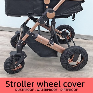 cochecito de bebé cubierta de la rueda de cochecito a prueba de polvo oxford tela pushchair protector