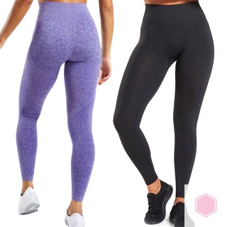 Leggings para mujer de Color sólido/cintura alta/pantalones de Yoga transpirables ajustados para Fitness