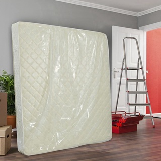 marcom s/l funda de colchón transparente protector de colchón cubierta de polvo suministros para cama universal de almacenamiento impermeable hogar funda protectora (7)