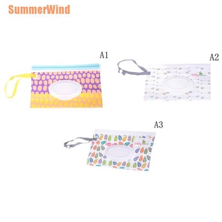 Summerwind (~) toallitas limpias caso de transporte toallitas húmedas bolsa de cosméticos toallitas contenedor opcional