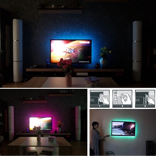 0.5/1/1.5/2m moda 5v led tira de luz con control remoto usb de la lámpara de la cinta para tv fondo iluminación decoración de escritorio (2)