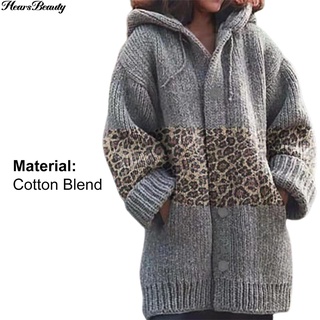 Hearsbeauty - chaqueta de punto amigable con la piel, diseño de Patchwork, estampado con capucha, abrigo largo (4)