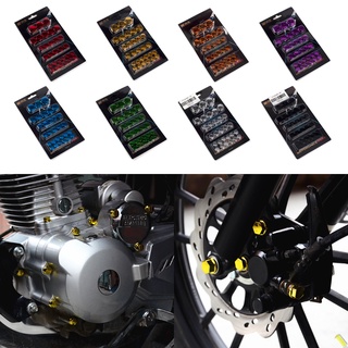 30 unids/set universal motocicleta tornillo ciclomotor accesorios de conversión cabeza tornillo cubierta piezas decorativas tuerca de color tuerca