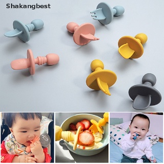 [skb] 2 pzs cuchara de silicona para bebés/cuchara de alimentación para niños pequeños/cuchara/cuchara/cuchara/cuchara/shakangbest