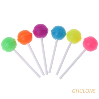 ghulons 6pcs creative sweet candy lolipop borrador limpiador para niños regalo suministros escolares