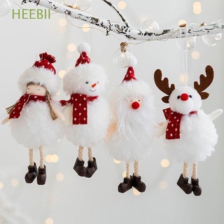 heebii año nuevo navidad decoraciones colgantes festival suministros de fiesta santa claus blanco peluche muñeca adornos de navidad árbol de navidad adorno muñeco de nieve regalos ángel alce colgante