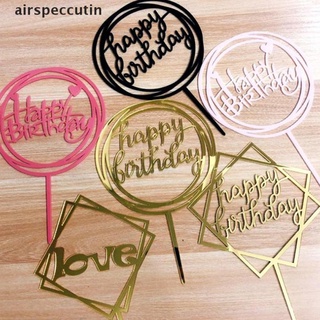 [airspeccutin] 10 piezas de acrílico para escribir a mano, feliz cumpleaños, decoración de tartas, postres, fiesta, decoración [airspeccutin]