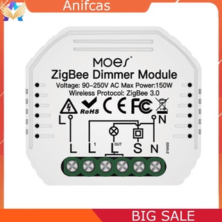 Ac-2 Gang DIY WiFi Dimmer módulo Smart Life/Tuya APP mando a distancia 2 vías interruptor de luz