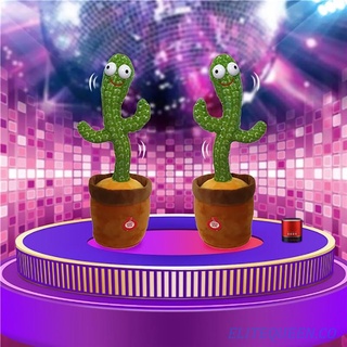 Tiktok 120 Canciones Bailando Cactus Juguete ElectróNico Shake Dancing Juguetes Musicales Con Luz Led Sonriente Cara Broma Cantando Cactus