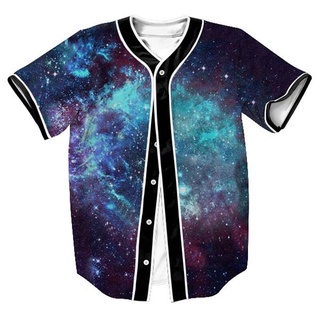 3D Camisa De Béisbol De Los Hombres 2021 Espacio Galaxia Impresión Camisetas Casual Masculino Camiseta Jersey