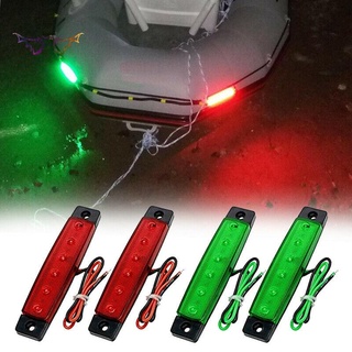 4pcs rojo verde barco navegación led luces de popa luces barcos estribor luz 12v (1)
