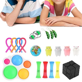 la combo fidget juguete pack de dedo popper ansiedad burbuja simple dimple para adultos necesidades especiales regalo niño agregar terapia ocd