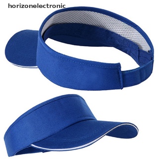[horizonelectronic] Visera ajustable Unisex para hombre y mujer/sombrero de sol liso deportivo/Golf/tenis transpirable/gorra caliente (1)