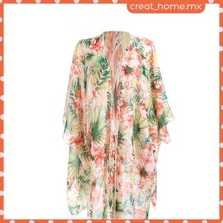 Kimono cárdigan de moda Para mujer, sin Mangas sueltas de playa cubierta de playa, ropa de baño Blusas Para verano