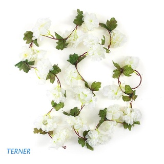 Tern 25LED 7.2ft Artificial Flower Cherry Blossoms Rattan Vine Copper Wire String Light for Wedding Party Garden Home Decoration (1)