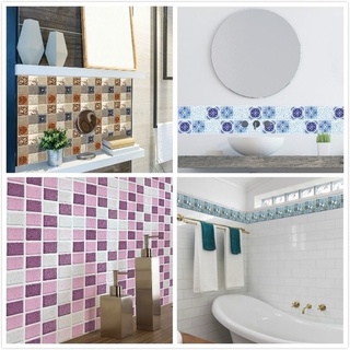 12 colores mosaico simulación azulejo pegatinas de pared transferencias cubiertas para renovación de la casa diy mural waterpoof peel & stick papel pintado de pvc (6)