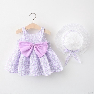 LOK04369 Comprar Vestido Obtener Sombreros Nueva Llegada Verano Floral Impreso Para Bebé Niñas 0-3 Años Moda Gran Bowknot Diseño Sando (6)