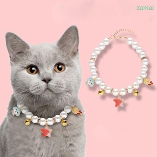 Zamai collar con campanas Para perros/collar De perro pequeño imitación De perlas/collar De Gato
