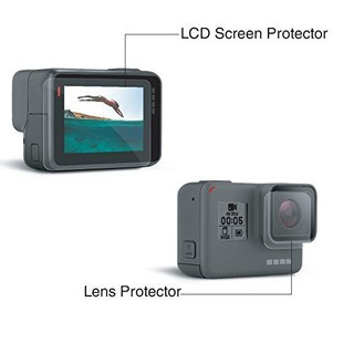 Telesin 6 película LCD pantalla Dispaly + Protector de lente para GoPro HERO7 negro/héroe 6/ Hero 5 negro