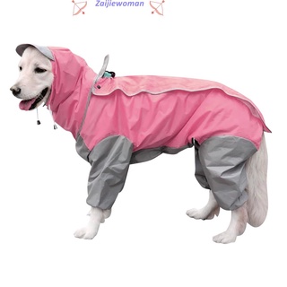 Zaijie chamarra impermeable a prueba De lluvia mascotas perros grandes pony mágico adhesivo cuerpo completo chaqueta De perro/chaqueta Multicolor