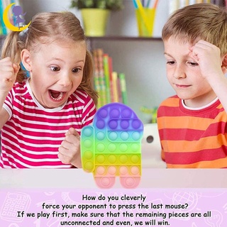 Noche luminosa Pop Fidget Reliver estrés juguete arco iris empuje burbuja antiestrés juguetes adultos niños sensorial juguete para aliviar el autismo CRT