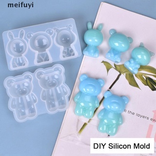[meifuyi] molde de silicona en forma de oso 3d diy resina epoxi joyería colgante decoración del hogar artesanía 439co