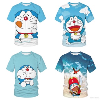 Hot Doraemon Anime T-shirt Cartoon Short Sleeve Fashion Tops Casual Sports Loose Unisex Graphic Tee Shirt Plus Size cozy
