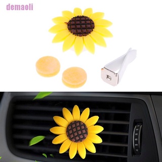 【dem】Car Air Freshener Perfume Sunflower Vent Clip Fragrance Scent Diffuser Decor