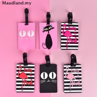 [Maudland] etiqueta de equipaje Flamingo accesorios de viaje maleta ID dirección titular de la etiqueta de embarque MY