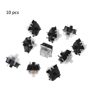 amp* 10Pcs/pack Mechanical Keyboard Gateron MX 3 Pin Clear Switch Transparent Case for Keyboard Cherry MX Compatible