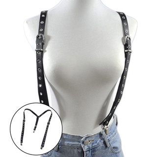 Punk style Suspenders Women Y-Shape Metal Clips Adjustable Trousers Strap (2)