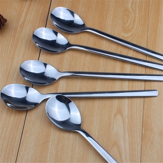 fc 1 cuchara de arroz coreana de acero inoxidable de alta calidad cuchara de café cuchara de mano larga gran círculo cuchara
