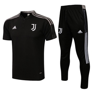 2122 alta calidad POLO Juventus negro fútbol manga corta ropa de entrenamiento, ropa deportiva, ropa casual