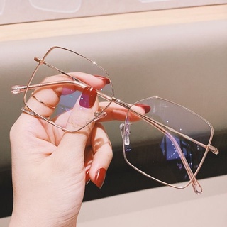 versión coreana del marco de gafas cuadradas femeninas de cara redonda sin lente delgada marco de luz se puede equipar con blu-ray (1)
