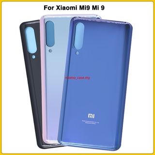 Momo- para Xiaomi Mi9 Mi 9 carcasa de la batería de la cubierta trasera de la puerta de la cubierta trasera del Panel de vidrio piezas de repuesto