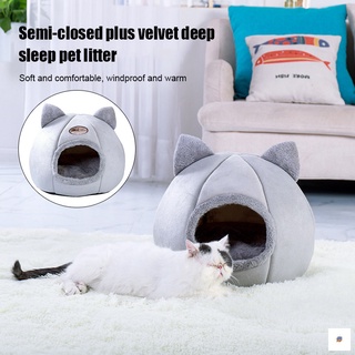[SRF] Pet Dog Cat Tent House Kennel Winter Warm Soft Foldable Sleeping Bed Nest
