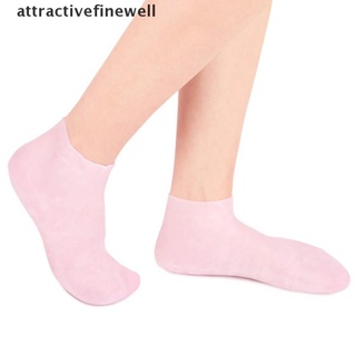 [atractivefinewell] exfoliante hidratante anti-secado rejuvenecedor protección del pie calcetines elásticos (2)