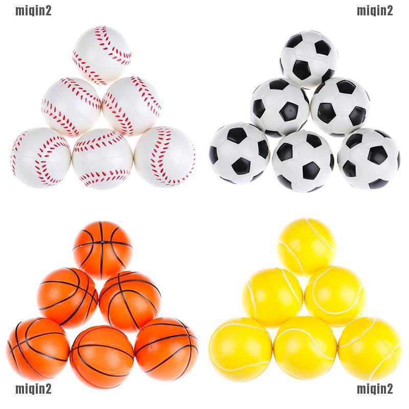 [MQ2my] 6 pzs pelotas de 6.3 cm para niños/pelotas de estrés/fútbol/para aliviar el estrés