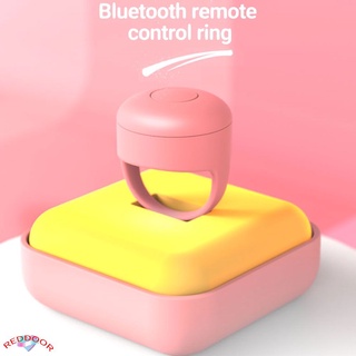 Pzasred❤ nuevo dispositivo de anillo de control remoto para teléfono celular con control de video corto inversión a prueba de pasos compatible con Bluetooth+DOOR+