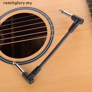 [Remitglory] Cable Universal para instrumento de guitarra con efecto de guitarra, enchufe de ángulo recto, 15/20 CM [MY]